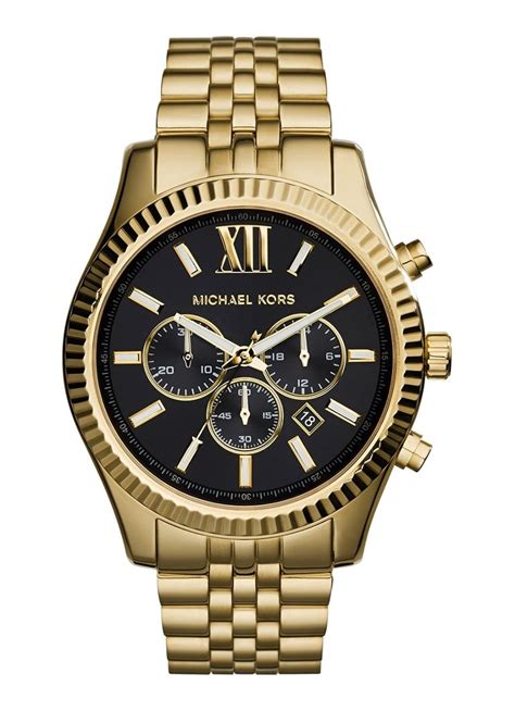 michael kors horloge dames zwart goud|Goudkleurige horloges .